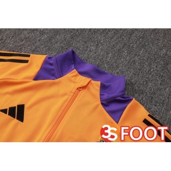 Ensemble Survetement De Foot - Veste Real Madrid Orange 2025/2026