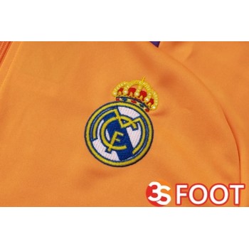 Ensemble Survetement De Foot - Veste Real Madrid Orange 2025/2026