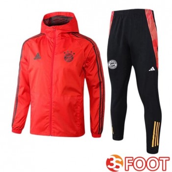 Survetement De Foot - Coupe Vent Bayern Munich Rouge 2025/2026