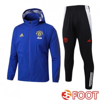 Survetement De Foot - Coupe Vent Manchester United Bleu 2025/2026