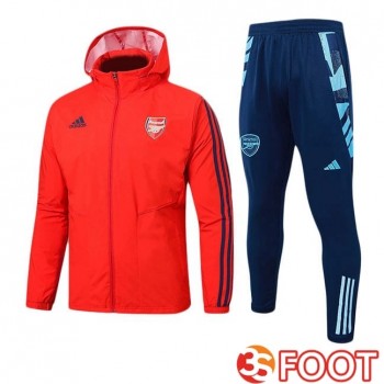 Survetement De Foot - Coupe Vent Arsenal Rouge 2025/2026