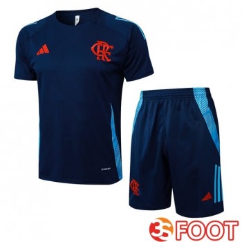 Ensemble Training T-Shirts Flamengo + Shorts Bleu Royal 2025/2026