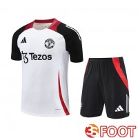 Ensemble Training T-Shirts Manchester United + Shorts Blanc 2025/2026