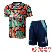 Ensemble Training T-Shirts Arsenal + Shorts Rouge Vert 2025/2026