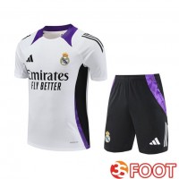 Ensemble Training T-Shirts Real Madrid + Shorts Blanc 2025/2026
