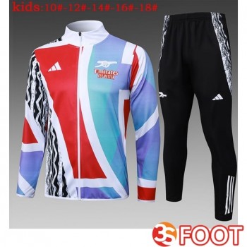 Ensemble Survetement De Foot - Veste Arsenal Enfant Rouge Blanc 2025/2026