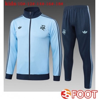 Ensemble Survetement De Foot - Veste Argentine Enfant Bleu 2025/2026