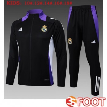 Ensemble Survetement De Foot - Veste Real Madrid Enfant Noir 2025/2026