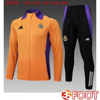 Ensemble Survetement De Foot - Veste Real Madrid Enfant Jaune 2025/2026