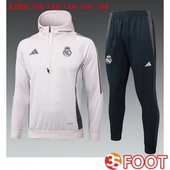 Veste A Capuche Survetement De Foot Real Madrid Enfant Rose 2025/2026