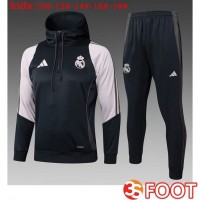 Veste A Capuche Survetement De Foot Real Madrid Enfant Noir 2025/2026