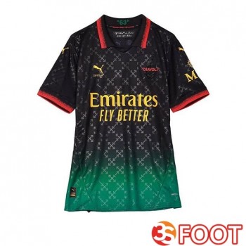 Maillot De Foot AC Milan Gardien De but Noir Vert 2024/2025