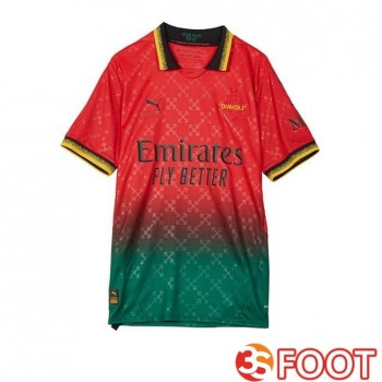 Maillot De Foot AC Milan Quatrieme Rouge Vert 2024/2025