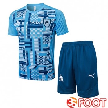Ensemble Training T-Shirts Marseille OM + Shorts Bleu 2025/2026