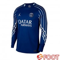 Maillot De Foot Paris PSG Quatrieme Manche longue Bleu Royal 2024/2025