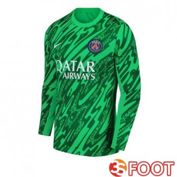 Maillot De Foot Paris PSG Gardien De but Manche longue Vert 2024/2025