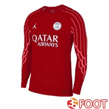 Maillot De Foot Paris PSG Gardien De but Manche longue Rouge 2024/2025