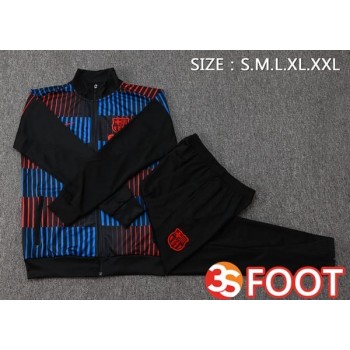 Ensemble Survetement De Foot - Veste FC Barcelone Bleu Noir Rouge 2025/2026