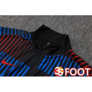 Ensemble Survetement De Foot - Veste FC Barcelone Bleu Noir Rouge 2025/2026