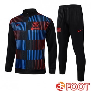 Ensemble Survetement De Foot - Veste FC Barcelone Bleu Noir Rouge 2025/2026