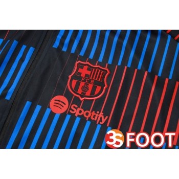 Ensemble Survetement De Foot - Veste FC Barcelone Bleu Noir Rouge 2025/2026