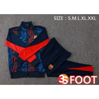 Ensemble Survetement De Foot - Veste FC Barcelone Bleu Noir Rouge 2025/2026
