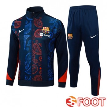 Ensemble Survetement De Foot - Veste FC Barcelone Bleu Noir Rouge 2025/2026