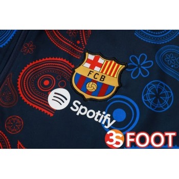 Ensemble Survetement De Foot - Veste FC Barcelone Bleu Noir Rouge 2025/2026