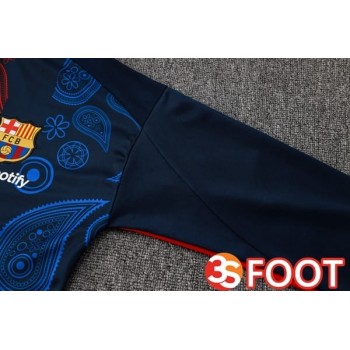 Ensemble Survetement De Foot - Veste FC Barcelone Bleu Noir Rouge 2025/2026