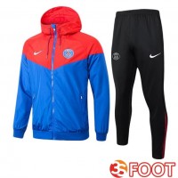 Survetement De Foot - Coupe Vent Paris PSG Rouge Bleu 2025/2026