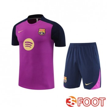 Ensemble Training T-Shirts FC Barcelone + Shorts Pourpre 2025/2026
