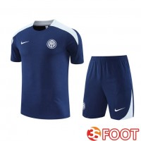 Ensemble Training T-Shirts Inter Milan + Shorts Bleu Royal 2025/2026