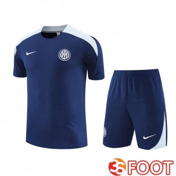 Ensemble Training T-Shirts Inter Milan + Shorts Bleu Royal 2025/2026
