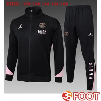 Ensemble Survetement De Foot - Veste Jordan Paris PSG Enfant Noir 2025/2026