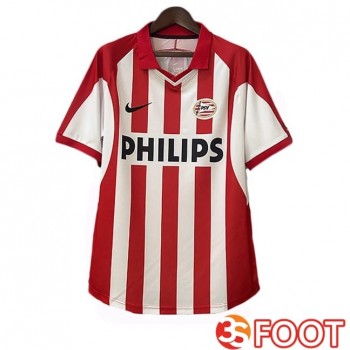 Maillot De Foot PSV Eindhoven Retro Domicile Rouge Blanc 2000-2001