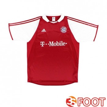 Maillot De Foot Bayern Munich Retro Domicile Rouge Blanc 2003-2004