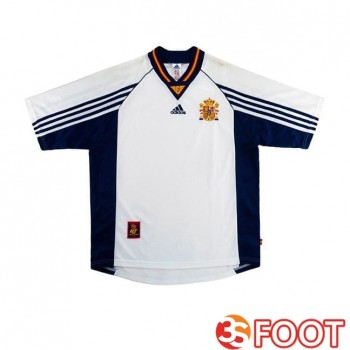 Maillot De Foot Espagne Retro Exterieur Blanc 1998