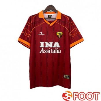 Maillot De Foot AS Roma Retro Domicile Rouge 1999-2000