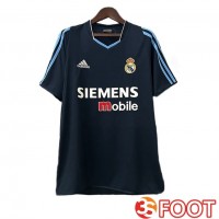 Maillot De Foot Real Madrid Retro Exterieur Noir 2003-2004