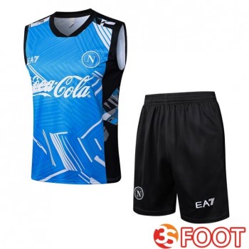 Gilet Foot SSC Naples + Shorts Bleu 2025/2026