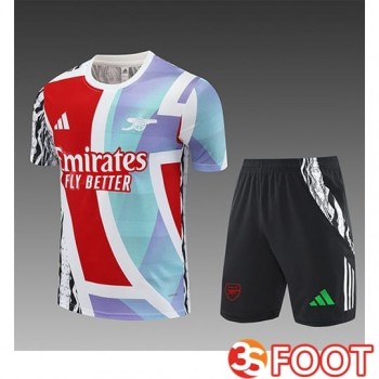Ensemble Training T-Shirts Arsenal Enfant Blanc/Bleu/Rouge 2025/2026