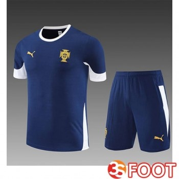 Ensemble Training T-Shirts Portugal Enfant Bleu Royal 2025/2026