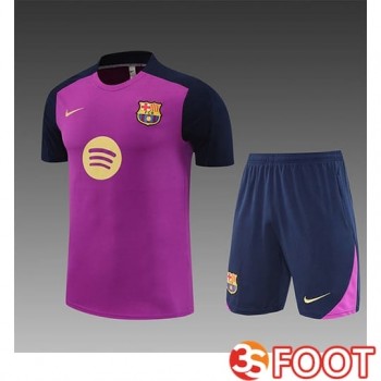 Ensemble Training T-Shirts FC Barcelone Enfant Pourpre 2025/2026