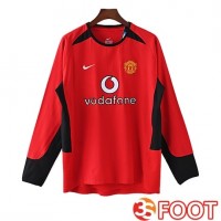Maillot De Foot Manchester United Retro Domicile Manches Longues 2002/2003