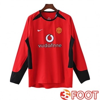 Maillot De Foot Manchester United Retro Domicile Manches Longues 2002/2003