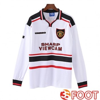 Maillot De Foot Manchester United Retro Exterieur Manches Longues 1998/1999