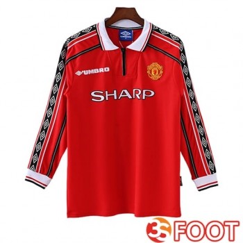 Maillot De Foot Manchester United Retro Domicile Manches Longues 1998/1999