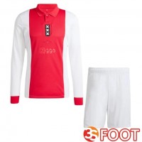 Maillot De Foot AFC Ajax Enfant Édition 125e Anniversaire Manche Longue Rouge Blanc