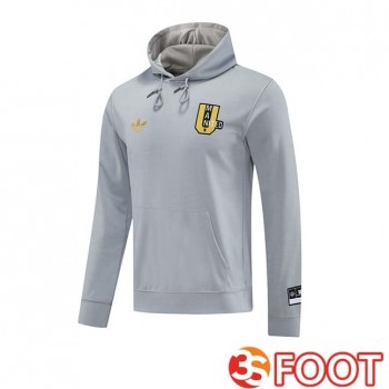 Sweat A Capuche Manchester United Gris 2025/2026