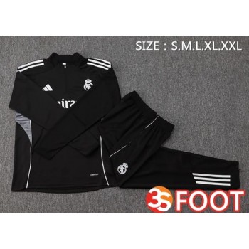 Ensemble Survetement De Foot Real Madrid Noir 2025/2026